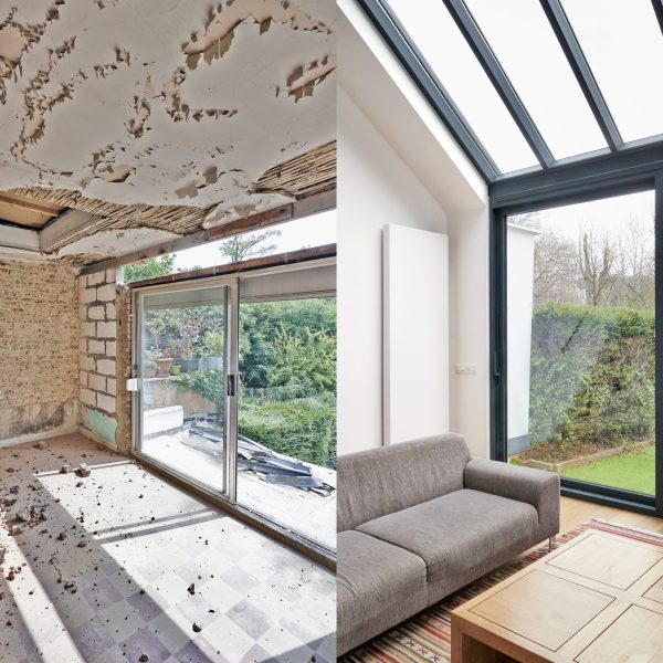 Modern,Living,Room,With,Large,Windows,And,View,On,Seaside.