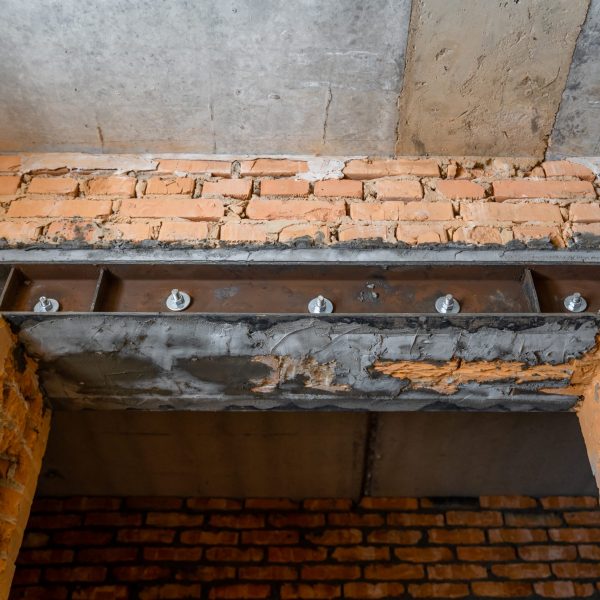 Reinforcement,Of,Interior,Openings,With,Iron,Channels.,Doorway,In,A
